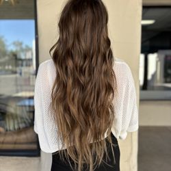 Hair Color Extension And Keratin Smooth