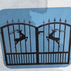 Driveway Gate Galvanized Metal Fence Bifold