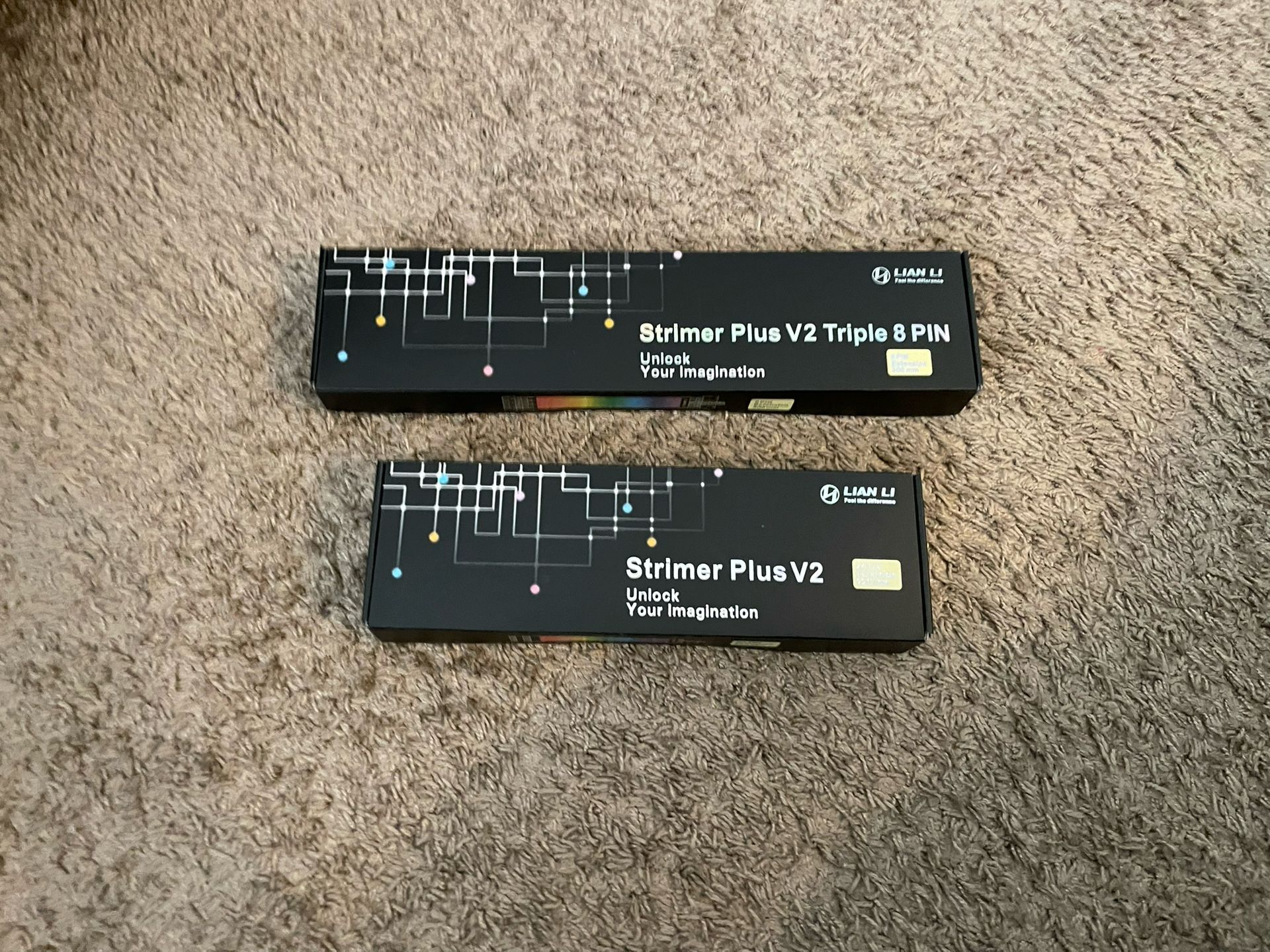 Lianli Strimer V2 24 Pin And x3 8pin RGB PSU Extension Cables 
