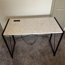 Desk with built in power outlet/ two USB ports