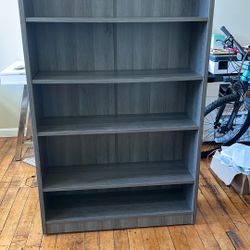 📚 Dark Gray 5-Shelf Bookshelf – Sunon Brand