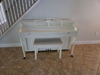 Henry F Miller White Piano