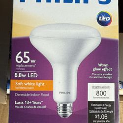 Pack of 6 - Philips 8.8w LED Floodlight - E26 65w Equivalent