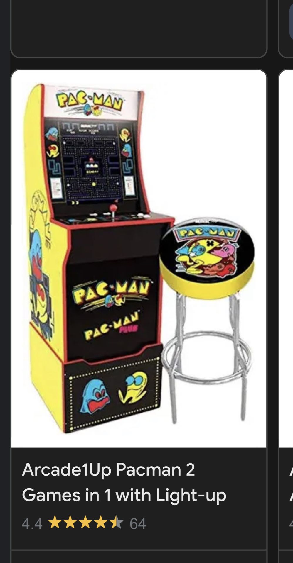Arcade 1up Pac-man 2 Arcade Machine 