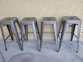 Set of 4 Metal Bar Stools$90.00