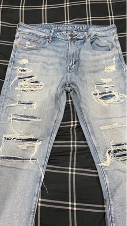 American eagle slim jeans with rips