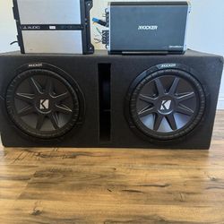 Loud Kicker Dual 12” Subs w/ Amp – Like New, Hits Hard