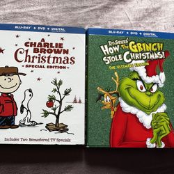 CHARLIE BROWN CHRISTMAS / GRINCH Blu-Ray Bundle 