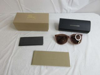 Burberry Alice Brown Cat Eye Frame Brown Solid Lens Sunglasses BE4333 New