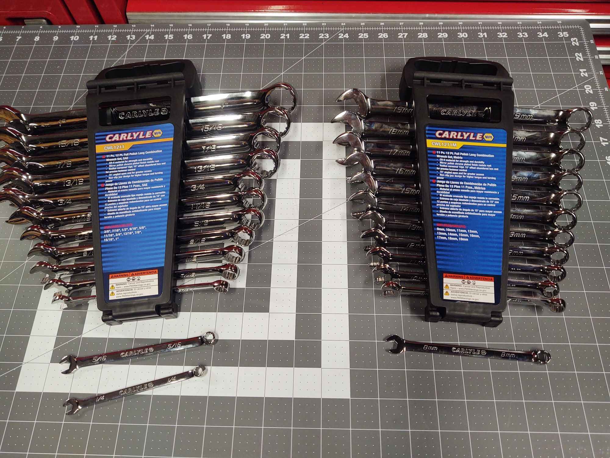 Carlyle Wrench Set Non-slip Metric And SAE