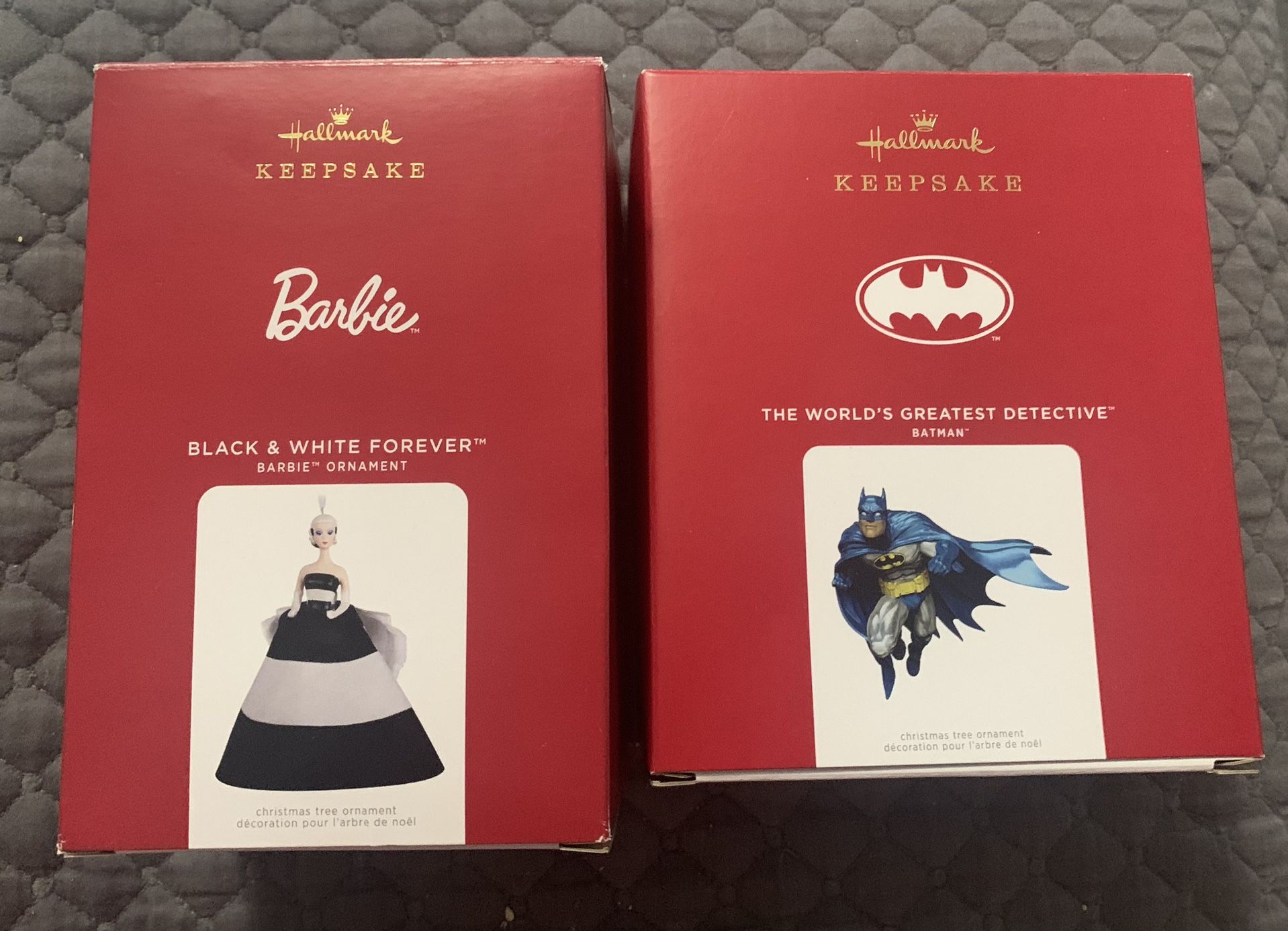 New Hallmark Ornaments Barbie and Batman