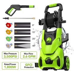 [New in box] 3500PSI Max 2.6 GPM Pressure Washer, W/ 4 Quick Nozzles
