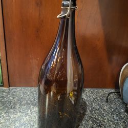 oversized 14" tall brown bottle