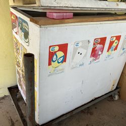 Freezer On Wheels With Umbrella Holder