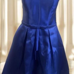Satin Blue Dress Size  8 