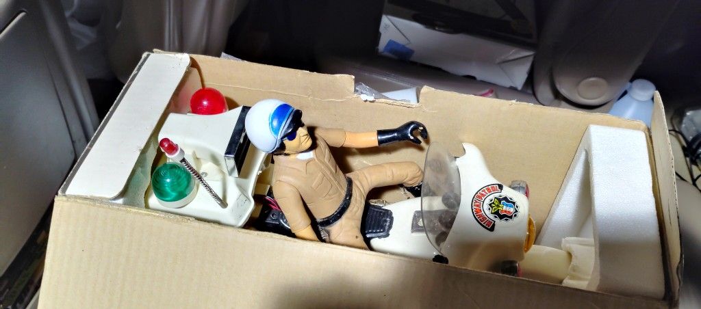 Vintage Toy Police Motorcycle