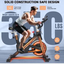 Exercise Bike, WENOKER Indoor Cycling Bike/Stationary Bike for Home, Indoor Bike with Silent Belt Drive, Heavy Flywheel and LCD Monitor for Home Gym C