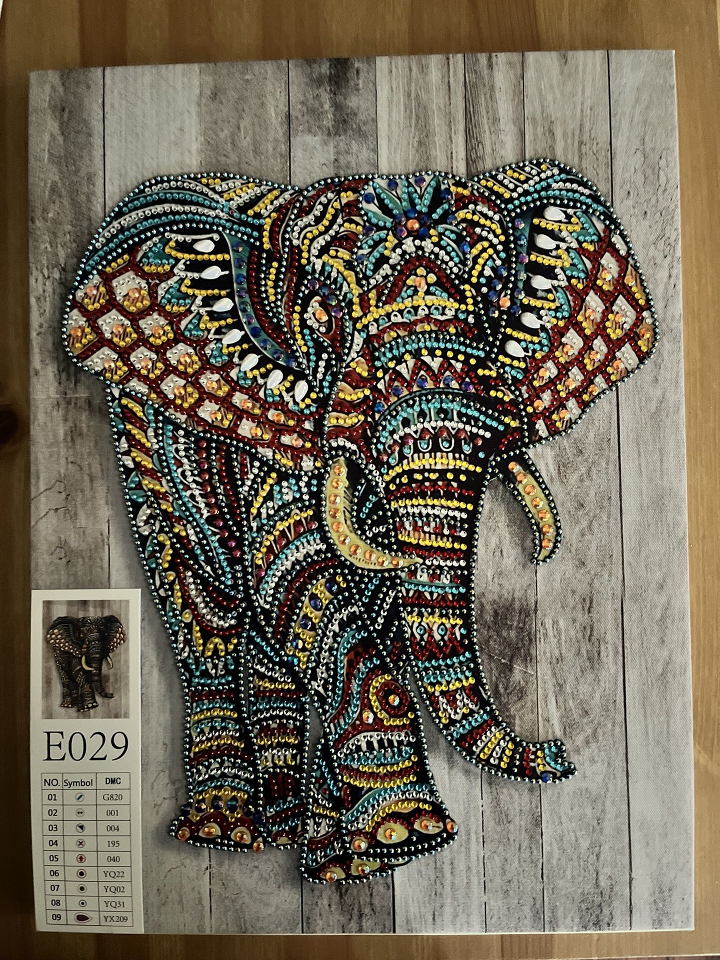 Decorated Gem Elephant Wall Hanging