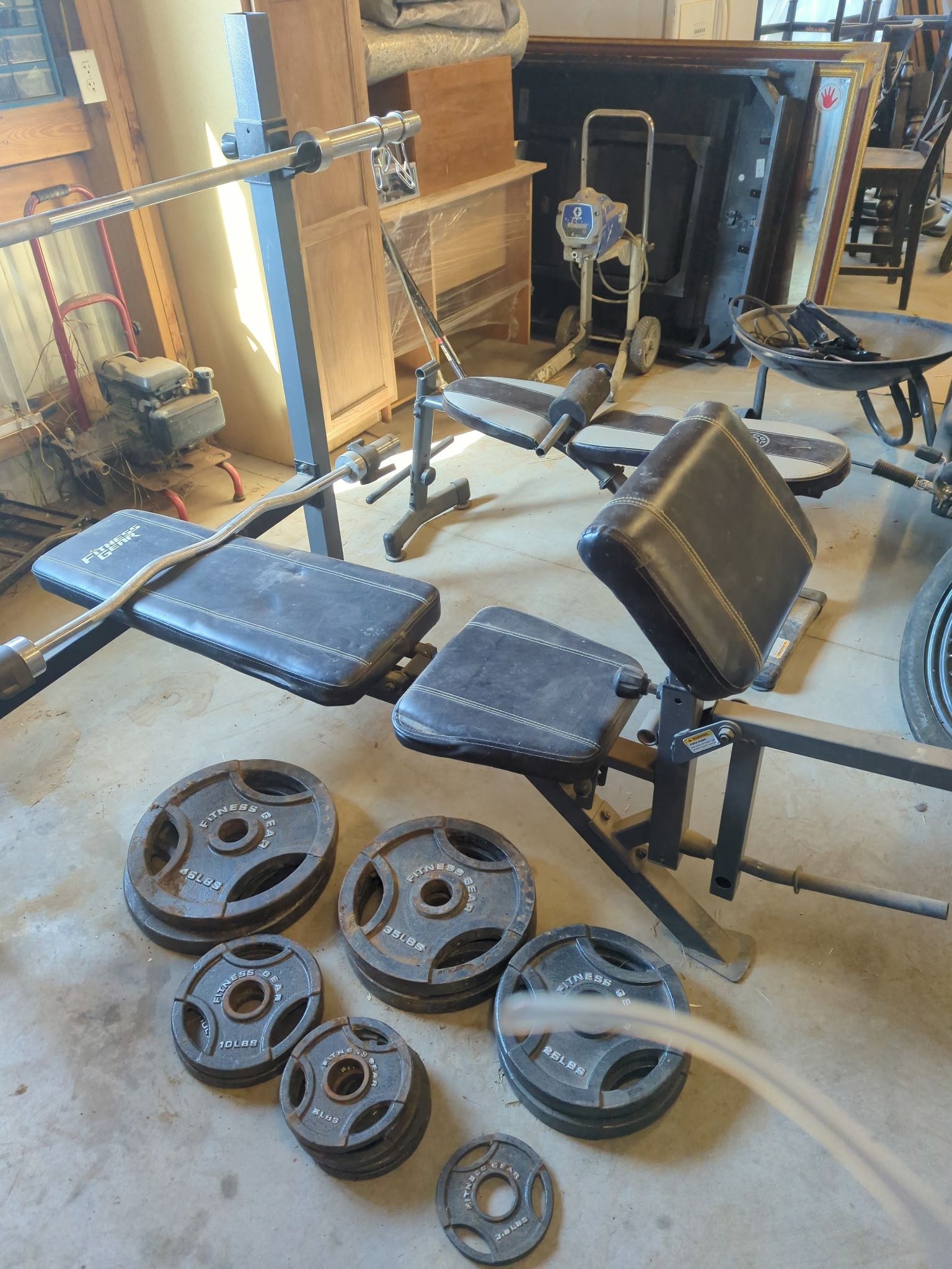 Workout Equipment Two Benches 