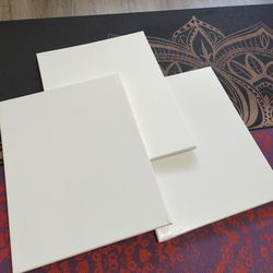 [Unused] 16" x 20" Wooden frame mounted canvas for painting - Pack of 3