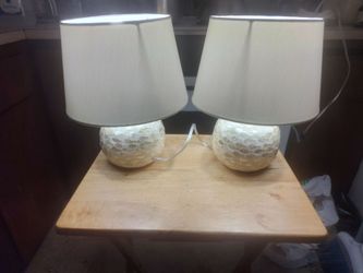 A pair of table lamps