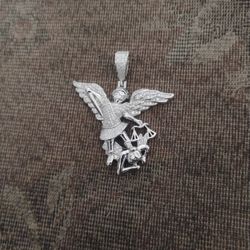 925 Silver Saint Michael Pendant 