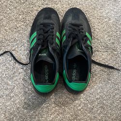Adidas Black with Green Stripe shoes