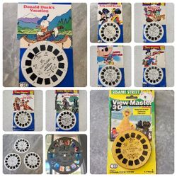 Vintage Tyco View-Master 3-D Reels Pictures Disney Sesame Street