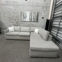 West Elm Light Gray Sectional 