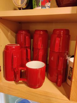 Red Coffee Mug Set - Pfaltzgraff Everyday