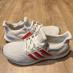 Adidas UltraBoost 1.0 Running White Red BRAND NEW Low DB3199 Mens Size 12