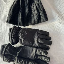 Men's hat and gloves, size L, all for $10
