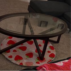 Round Glass Top Coffee Table