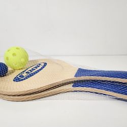 Coop Pickle Ball Hydro Beach Wooden Paddle/Two Balls Summer Games Outdoor 