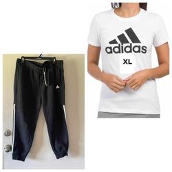 New Women's Sweatpants/T-shirts Size L/XL Both New With Tags From Adidas 