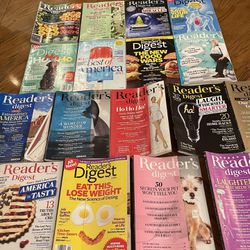 Lot of 17 Random Older Reader’s Digest Magazines Ranging from 2009 to 2020