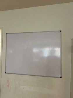 Wall-Mounted Whiteboard with Aluminum Frame