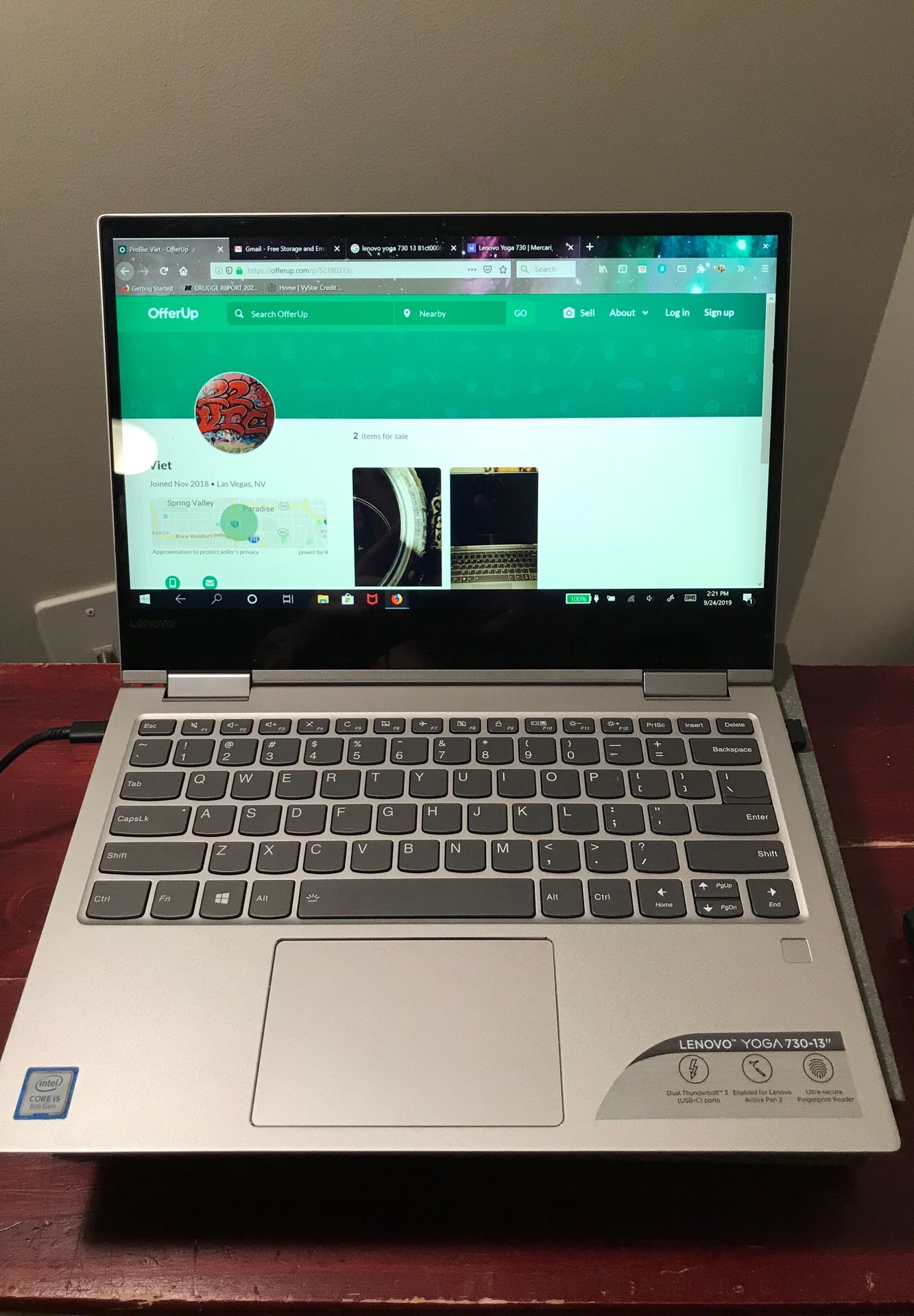 Barely Used LENOVO YOGA 730 13 inch (81CT0008US)