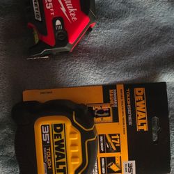 DeWalt & Milwaukee Tape Measure New