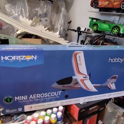 Horizon Hobby Mini AeroScout RC Trainer Plane brand new ready to fly