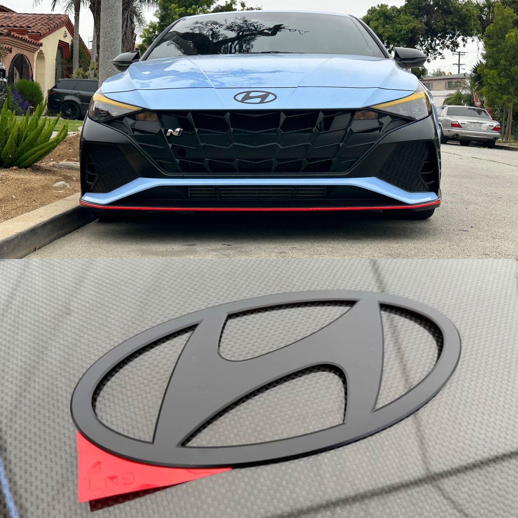 Genuine Hyundai OEM Front Matte Flat Emblem For 2021-2023 Elantra and Elantra N