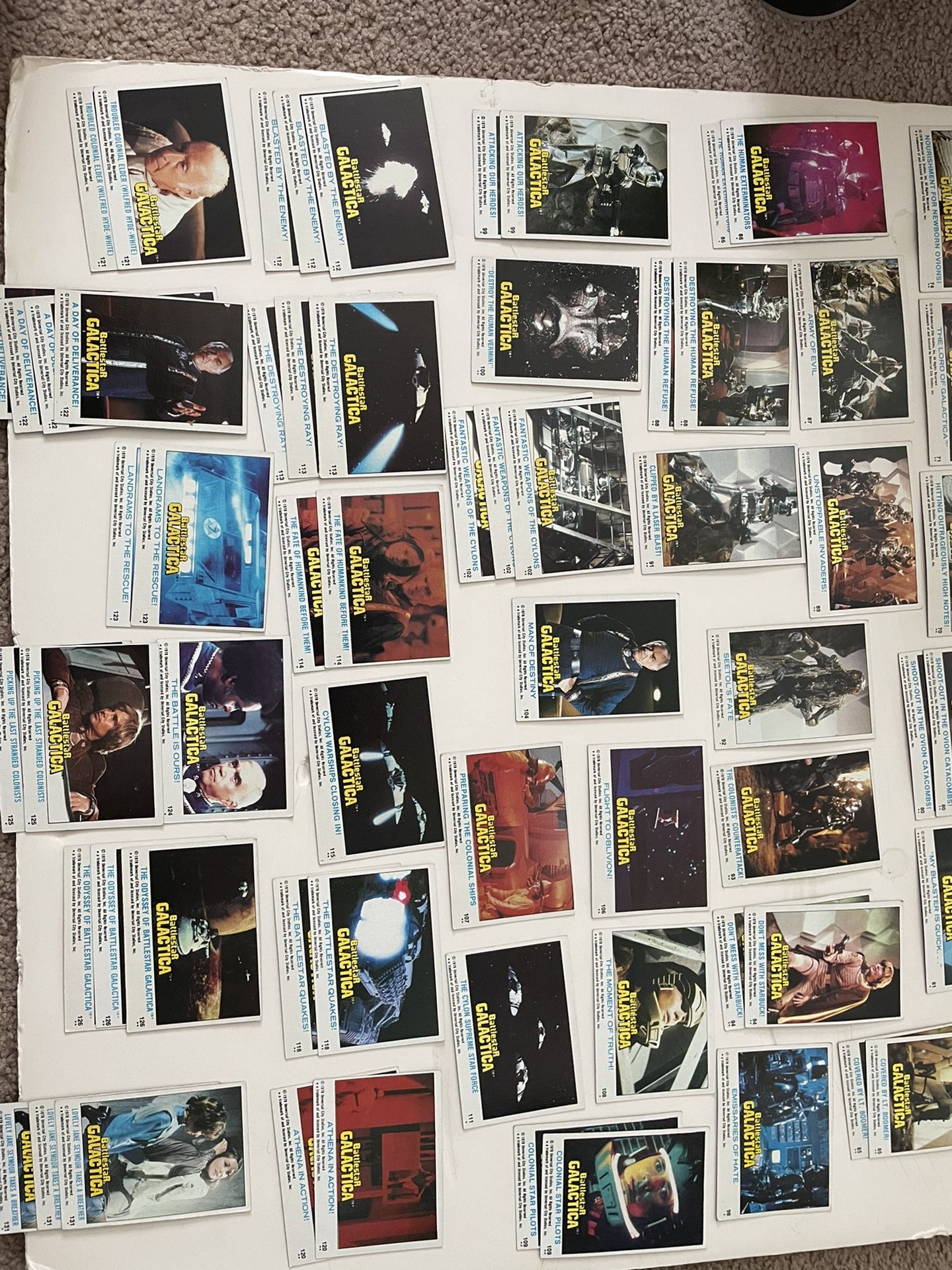 1978 Battle star Galictica Trading Cards