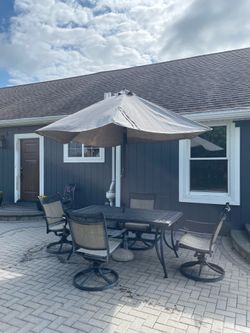 Cast aluminum patio set