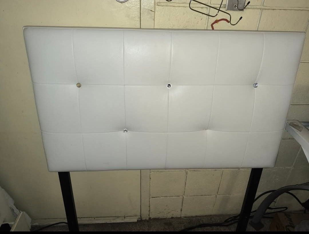 White Twin Headboard 
