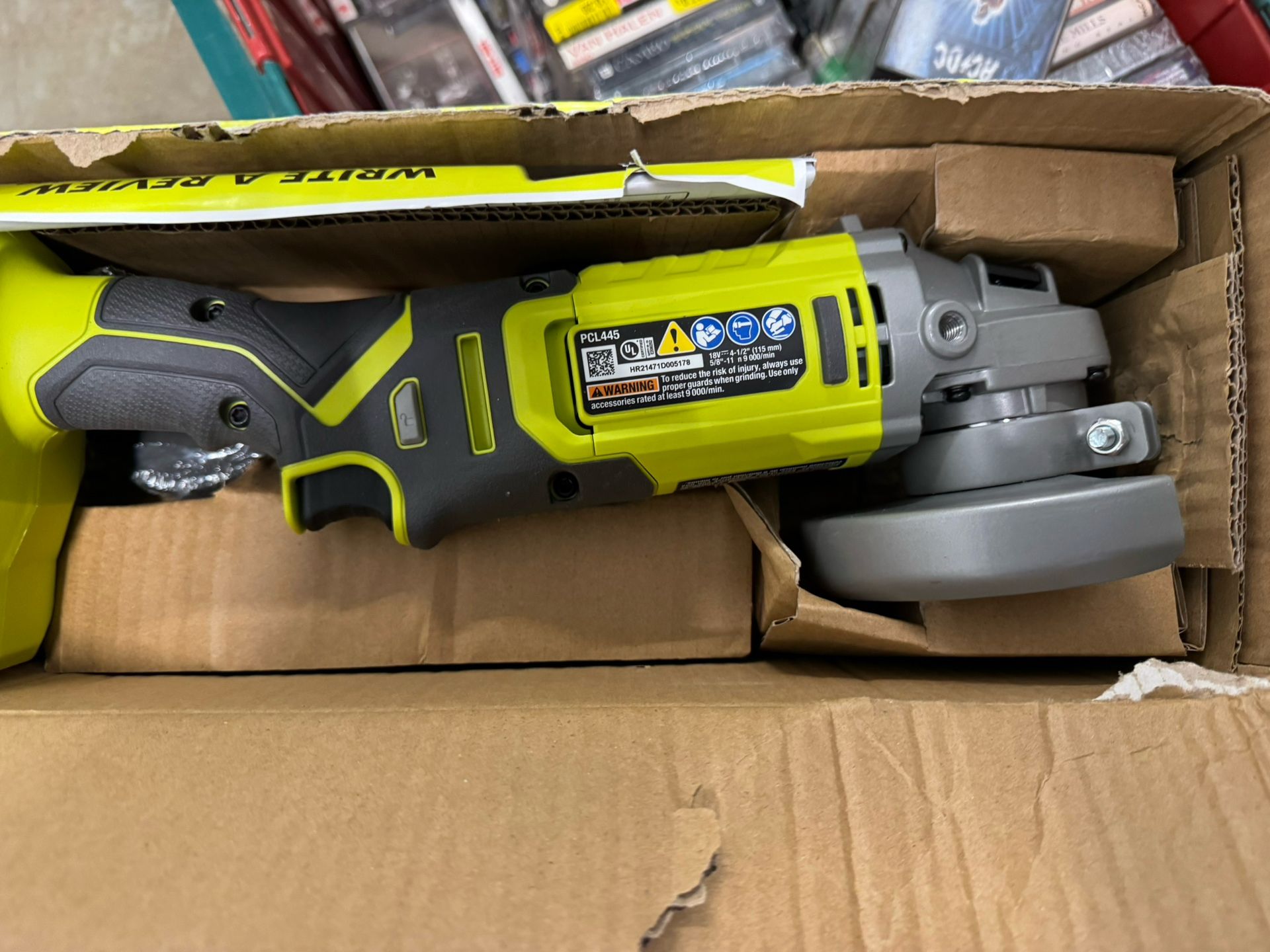 RYOBI 18-Volt ONE+ Cordless 4-1/2 in. Angle Grinder (Tool Only) 
