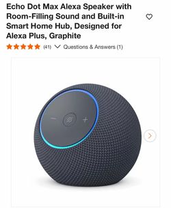 Echo Dot Max Alexa Speaker with Room-Filling Sound and Built-in Smart Home Hub, Designed for Alexa Plus, Graphite