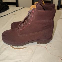 Burgundy Red Timberlands Size 11 Boot