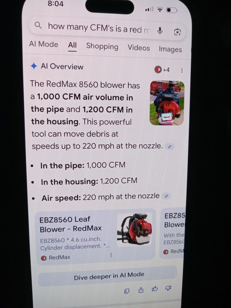 Big Boy Blower. Stop Being Fooled By Mph Blower Power Is Cfm. This Is The Mac Daddy