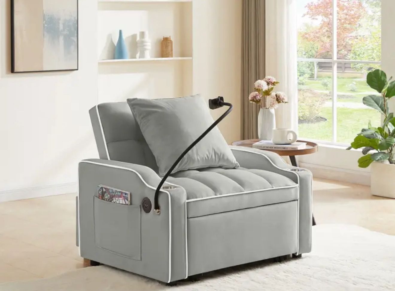 3-in-1 Convertible Sleeper Sofa Bed Chair