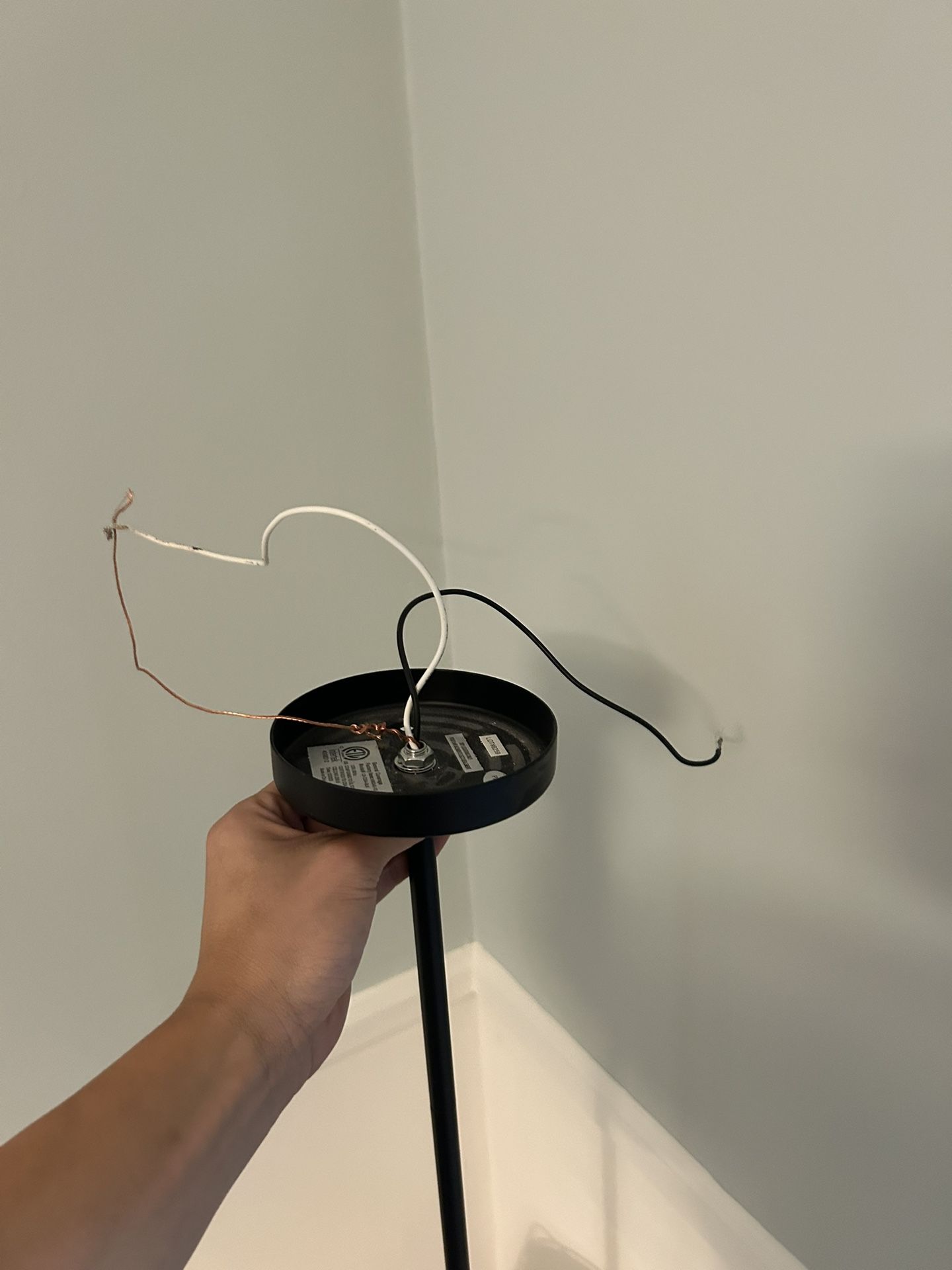 Lise 15 in. 1 Light Black Chandelier with Fabric Shade